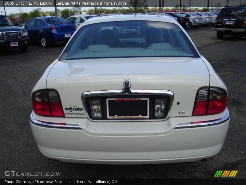 Ceramic White Pearlescent / Shale/Dove 2005 Lincoln LS V6 Luxury