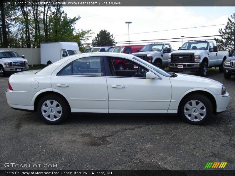 Ceramic White Pearlescent / Shale/Dove 2005 Lincoln LS V6 Luxury