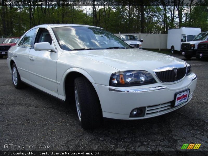 Ceramic White Pearlescent / Shale/Dove 2005 Lincoln LS V6 Luxury