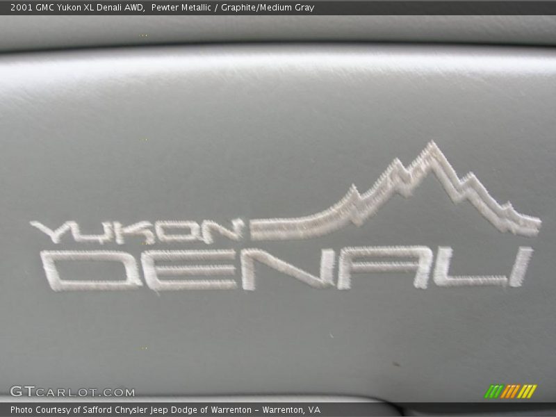 Pewter Metallic / Graphite/Medium Gray 2001 GMC Yukon XL Denali AWD