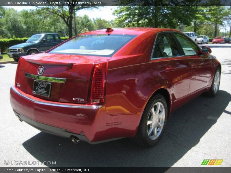 Crystal Red / Cashmere/Cocoa 2009 Cadillac CTS Sedan