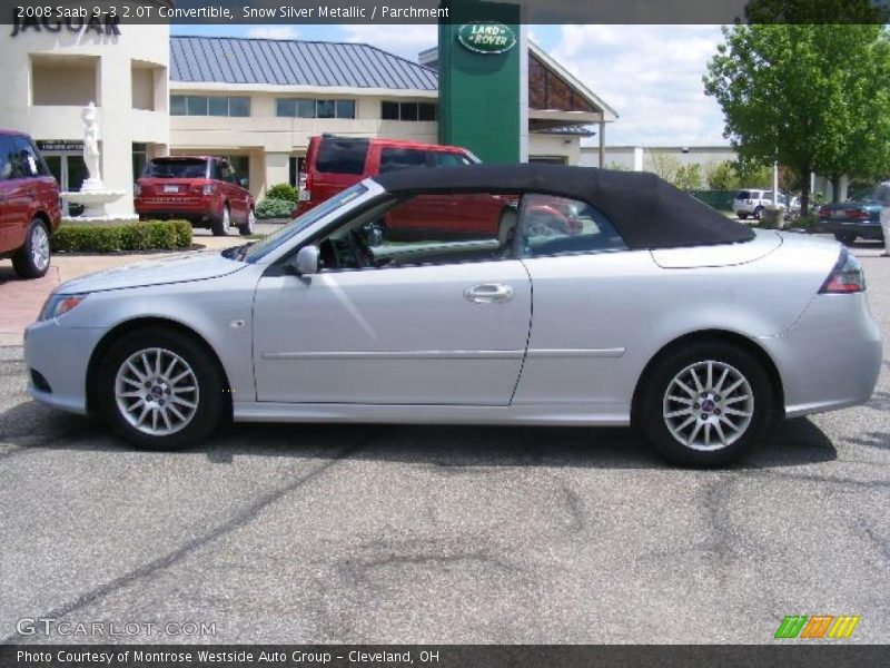 Snow Silver Metallic / Parchment 2008 Saab 9-3 2.0T Convertible