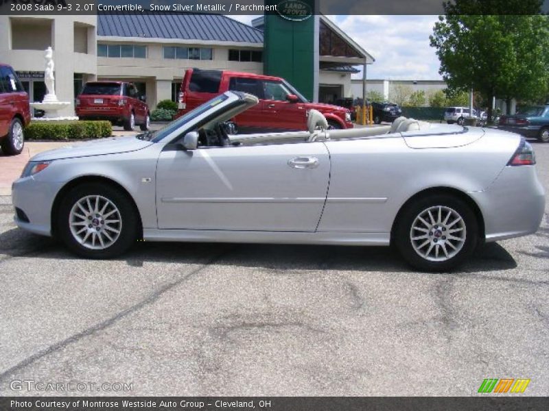 Snow Silver Metallic / Parchment 2008 Saab 9-3 2.0T Convertible
