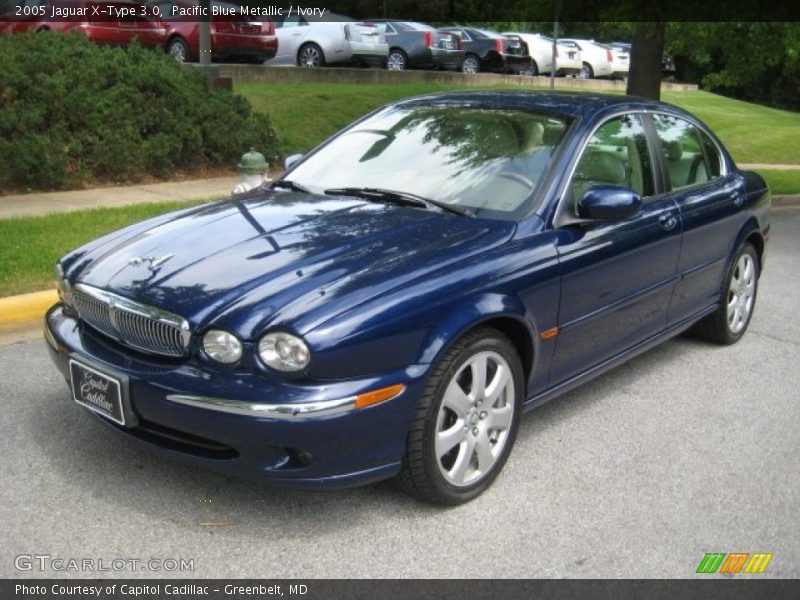 Pacific Blue Metallic / Ivory 2005 Jaguar X-Type 3.0