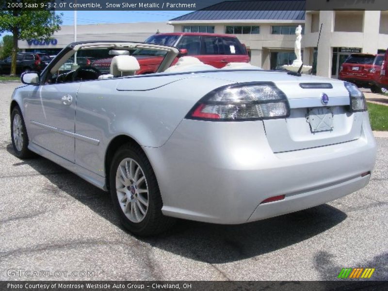 Snow Silver Metallic / Parchment 2008 Saab 9-3 2.0T Convertible