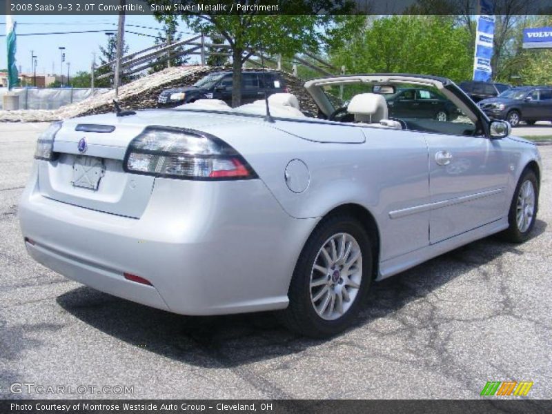Snow Silver Metallic / Parchment 2008 Saab 9-3 2.0T Convertible