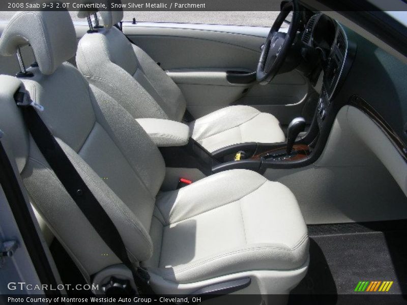 Snow Silver Metallic / Parchment 2008 Saab 9-3 2.0T Convertible