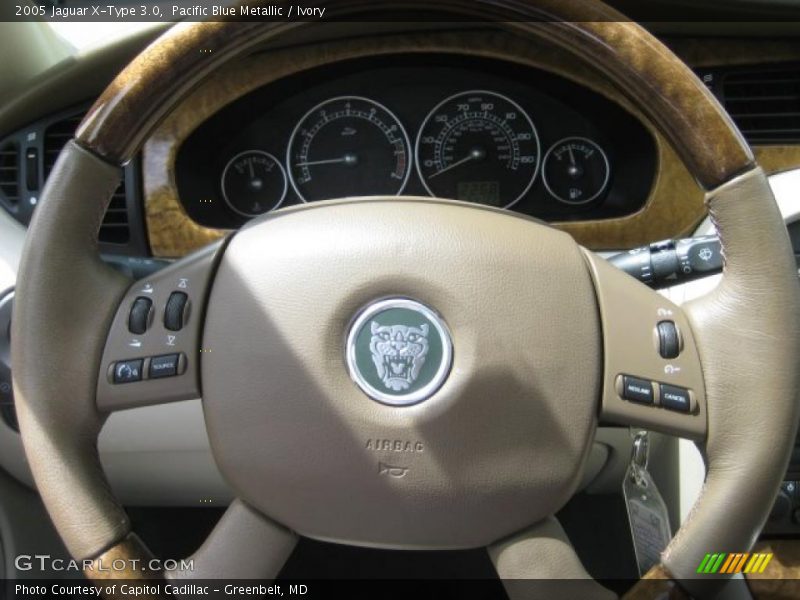 Pacific Blue Metallic / Ivory 2005 Jaguar X-Type 3.0