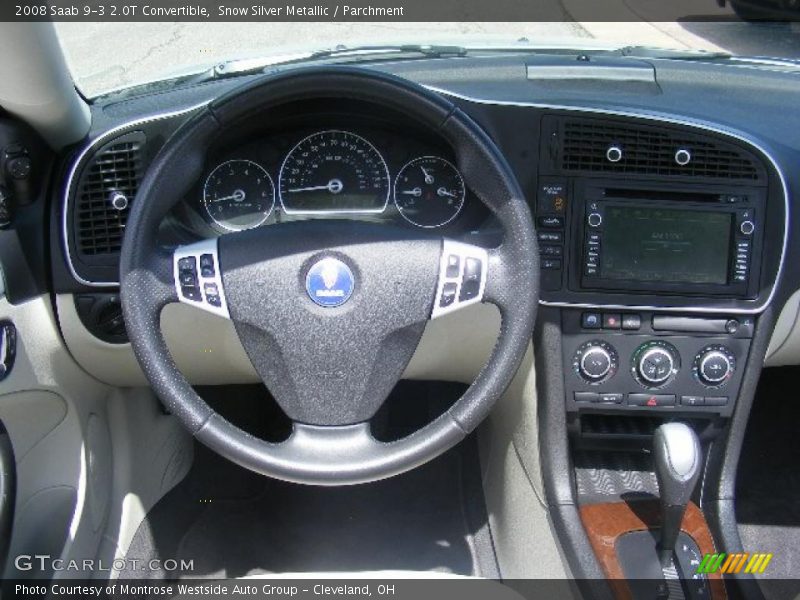 Snow Silver Metallic / Parchment 2008 Saab 9-3 2.0T Convertible