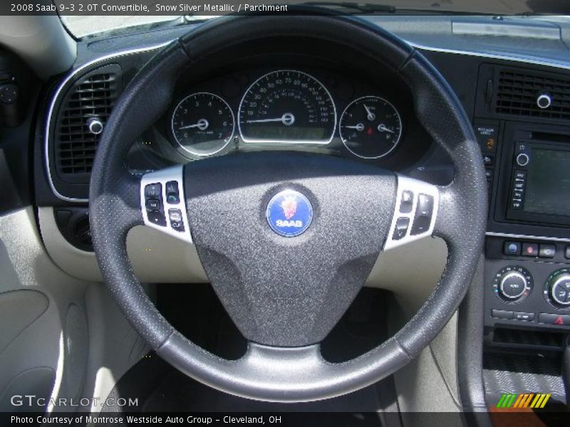 Snow Silver Metallic / Parchment 2008 Saab 9-3 2.0T Convertible
