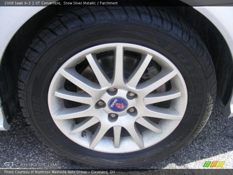 Snow Silver Metallic / Parchment 2008 Saab 9-3 2.0T Convertible
