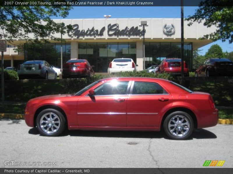 Inferno Red Crystal Pearlcoat / Dark Khaki/Light Graystone 2007 Chrysler 300 Touring