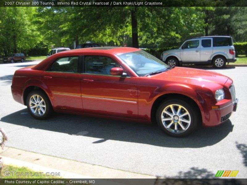 Inferno Red Crystal Pearlcoat / Dark Khaki/Light Graystone 2007 Chrysler 300 Touring