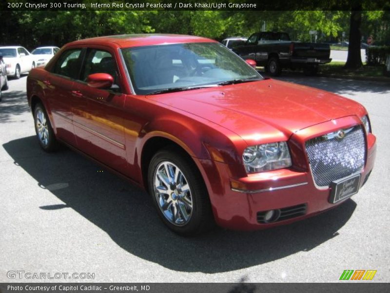 Inferno Red Crystal Pearlcoat / Dark Khaki/Light Graystone 2007 Chrysler 300 Touring