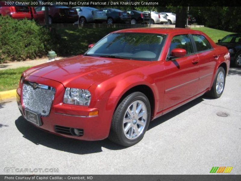 Inferno Red Crystal Pearlcoat / Dark Khaki/Light Graystone 2007 Chrysler 300 Touring