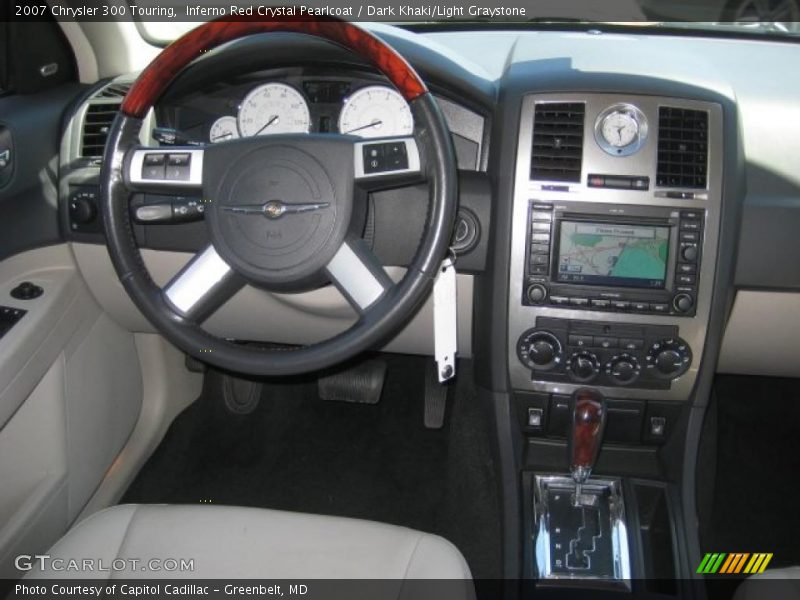 Inferno Red Crystal Pearlcoat / Dark Khaki/Light Graystone 2007 Chrysler 300 Touring