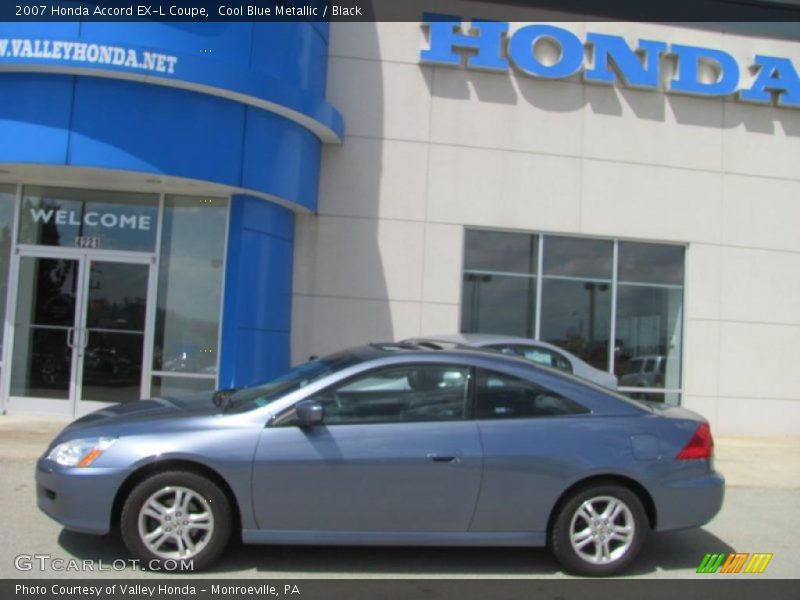 Cool Blue Metallic / Black 2007 Honda Accord EX-L Coupe