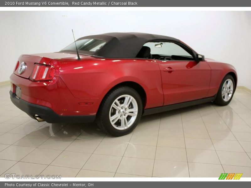 Red Candy Metallic / Charcoal Black 2010 Ford Mustang V6 Convertible