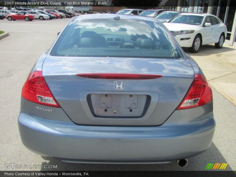 Cool Blue Metallic / Black 2007 Honda Accord EX-L Coupe