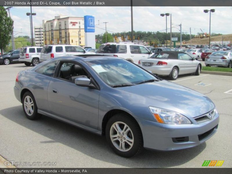 Cool Blue Metallic / Black 2007 Honda Accord EX-L Coupe