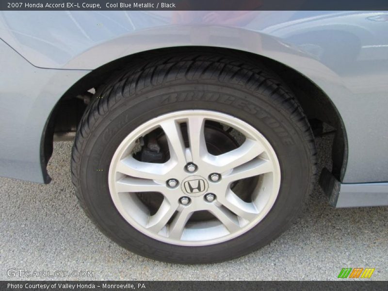 Cool Blue Metallic / Black 2007 Honda Accord EX-L Coupe