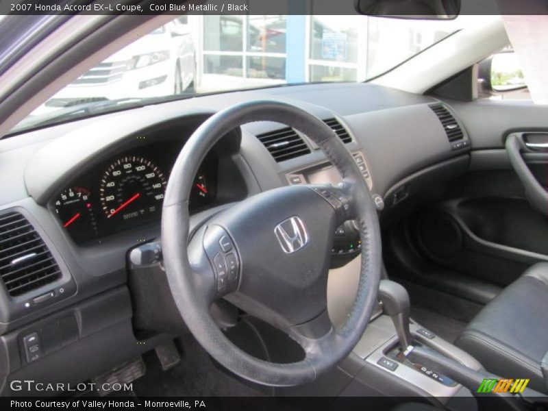 Cool Blue Metallic / Black 2007 Honda Accord EX-L Coupe