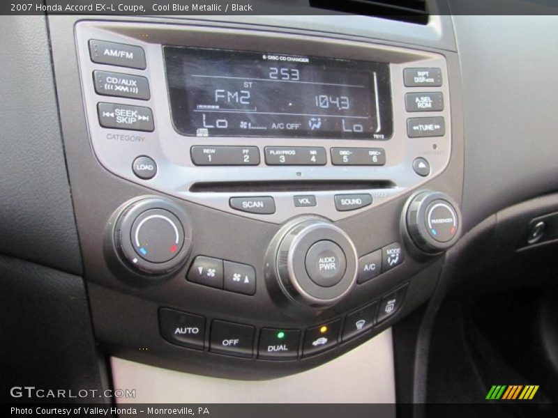 Cool Blue Metallic / Black 2007 Honda Accord EX-L Coupe