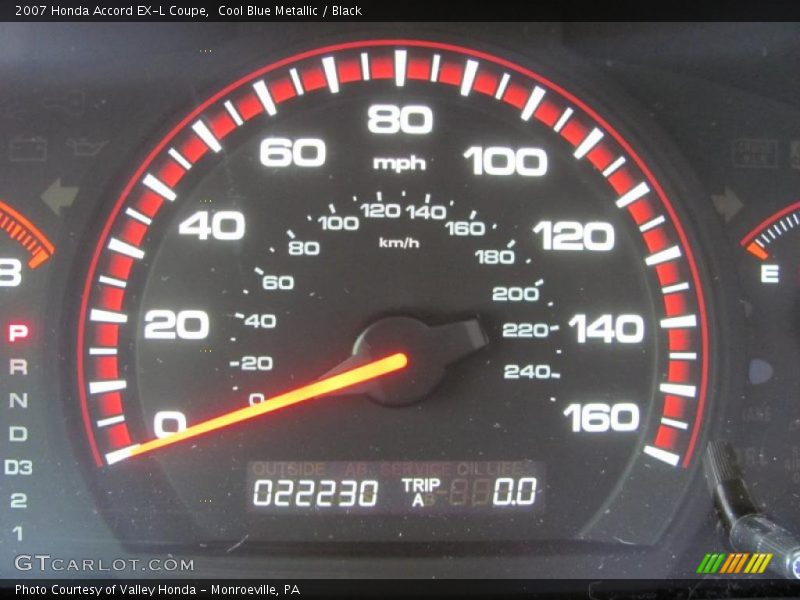 Cool Blue Metallic / Black 2007 Honda Accord EX-L Coupe