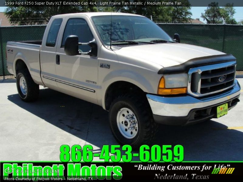 Light Prairie Tan Metallic / Medium Prairie Tan 1999 Ford F250 Super Duty XLT Extended Cab 4x4