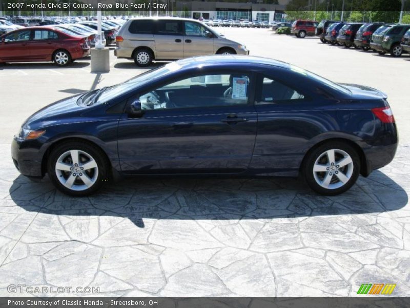 Royal Blue Pearl / Gray 2007 Honda Civic EX Coupe