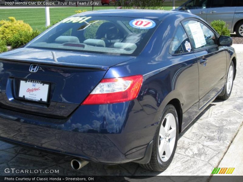 Royal Blue Pearl / Gray 2007 Honda Civic EX Coupe
