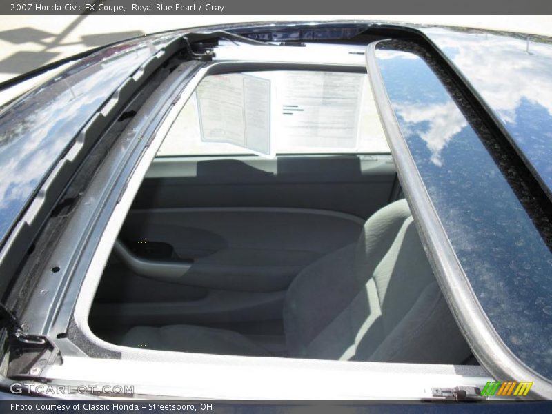 Royal Blue Pearl / Gray 2007 Honda Civic EX Coupe