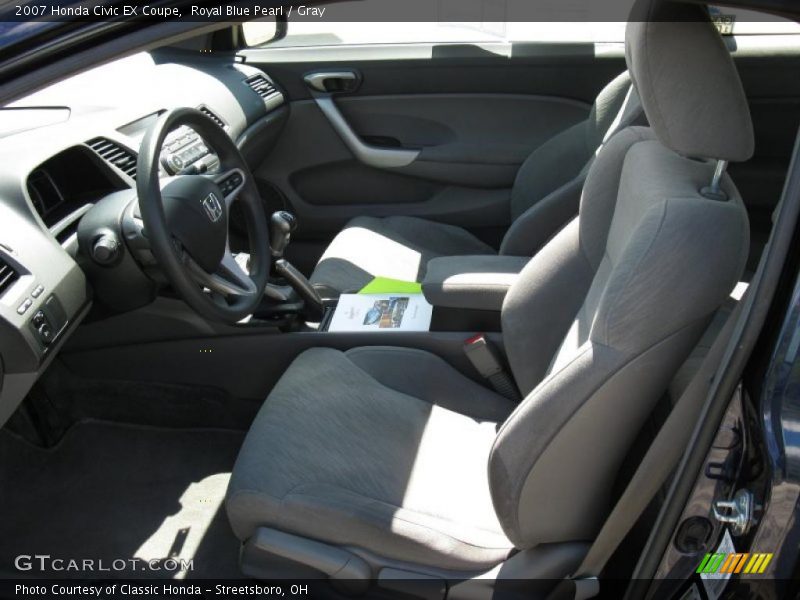 Royal Blue Pearl / Gray 2007 Honda Civic EX Coupe
