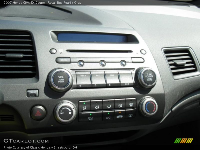 Royal Blue Pearl / Gray 2007 Honda Civic EX Coupe