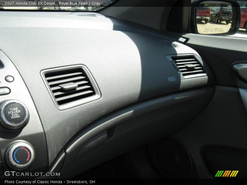 Royal Blue Pearl / Gray 2007 Honda Civic EX Coupe