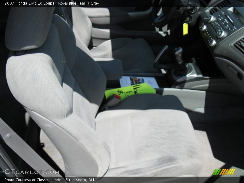 Royal Blue Pearl / Gray 2007 Honda Civic EX Coupe