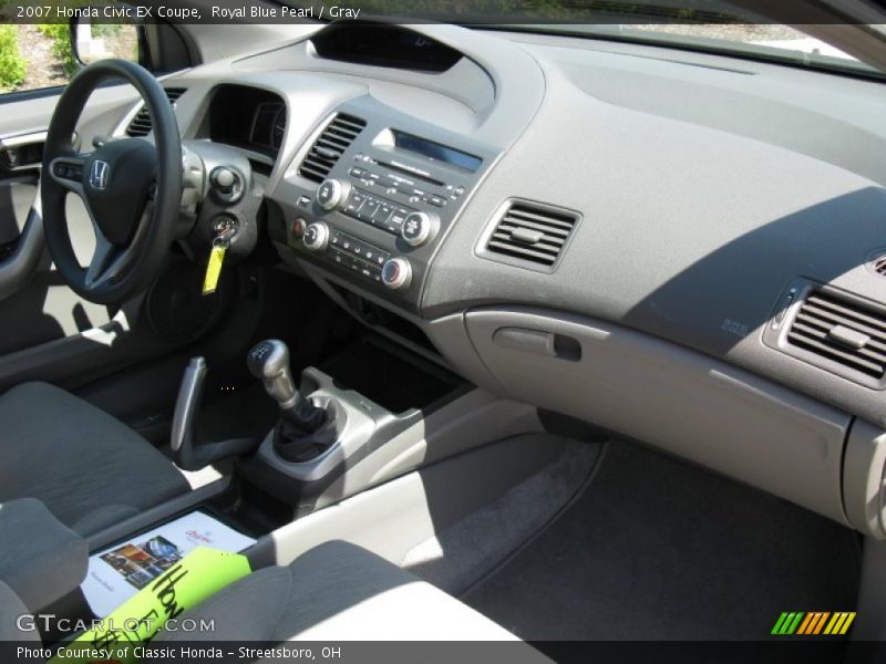 Royal Blue Pearl / Gray 2007 Honda Civic EX Coupe