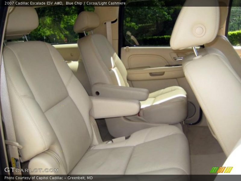 Blue Chip / Cocoa/Light Cashmere 2007 Cadillac Escalade ESV AWD