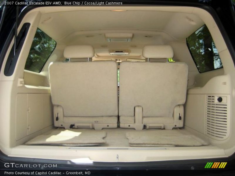 Blue Chip / Cocoa/Light Cashmere 2007 Cadillac Escalade ESV AWD
