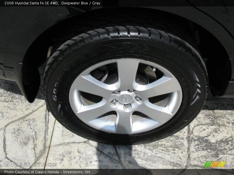 Deepwater Blue / Gray 2008 Hyundai Santa Fe SE 4WD