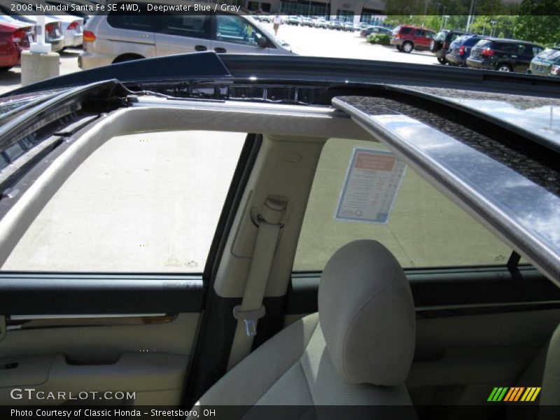 Deepwater Blue / Gray 2008 Hyundai Santa Fe SE 4WD