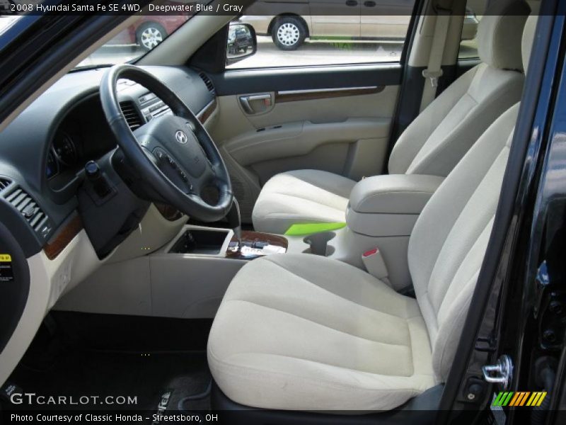 Deepwater Blue / Gray 2008 Hyundai Santa Fe SE 4WD