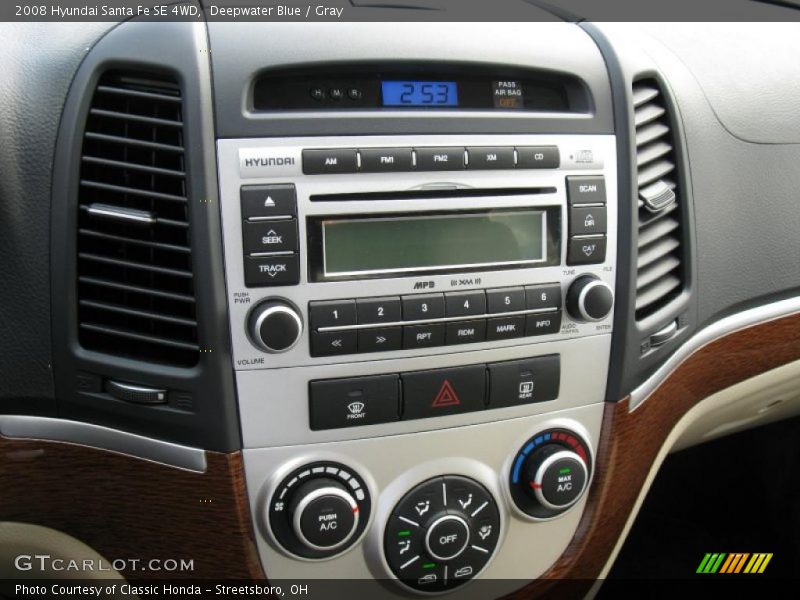 Deepwater Blue / Gray 2008 Hyundai Santa Fe SE 4WD