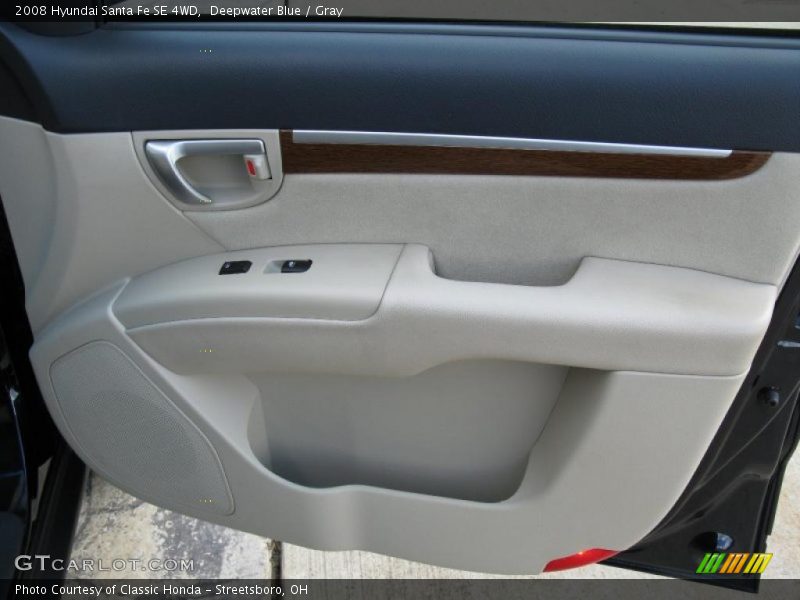 Deepwater Blue / Gray 2008 Hyundai Santa Fe SE 4WD