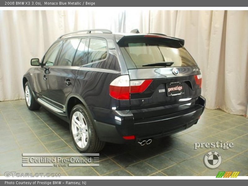 Monaco Blue Metallic / Beige 2008 BMW X3 3.0si
