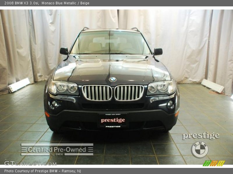 Monaco Blue Metallic / Beige 2008 BMW X3 3.0si