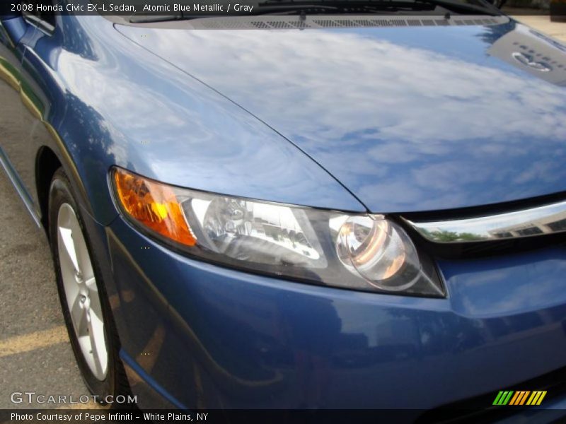 Atomic Blue Metallic / Gray 2008 Honda Civic EX-L Sedan