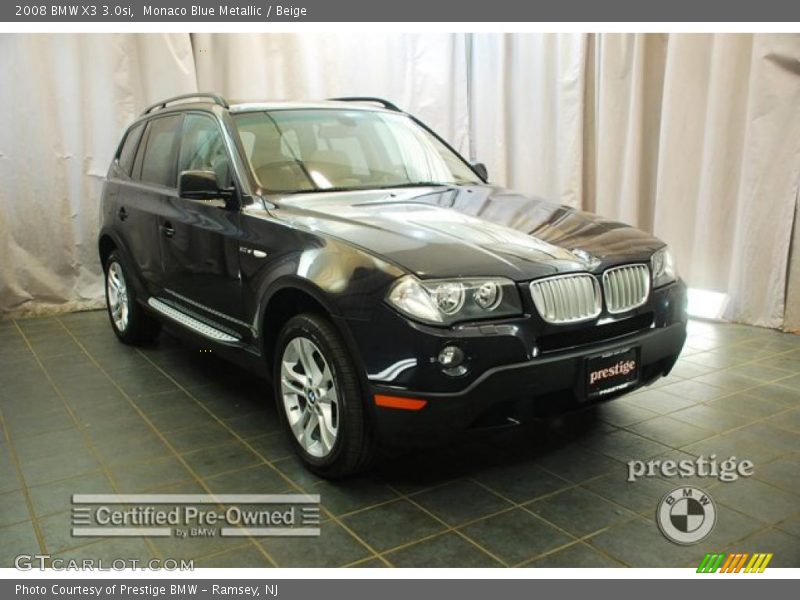 Monaco Blue Metallic / Beige 2008 BMW X3 3.0si