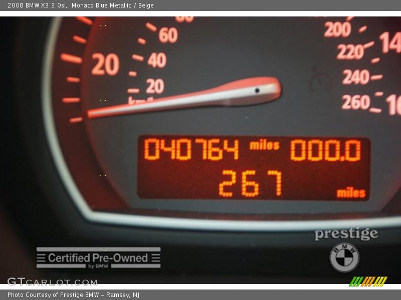 Monaco Blue Metallic / Beige 2008 BMW X3 3.0si