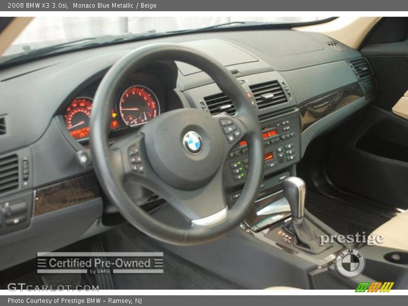 Monaco Blue Metallic / Beige 2008 BMW X3 3.0si